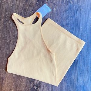 High-neck ribbed top